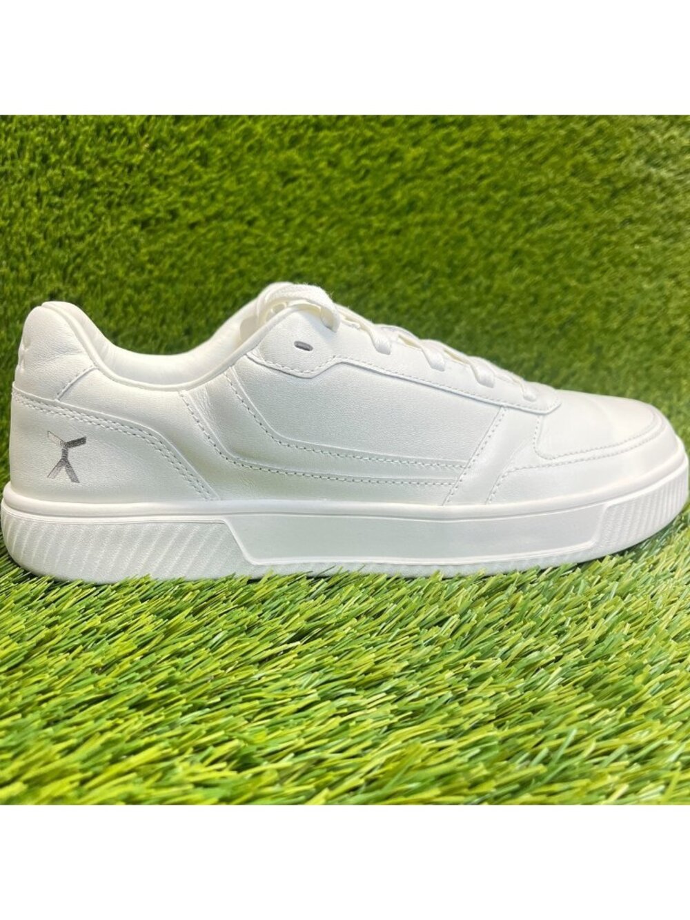 Flux Footwear Adapt Leather Trainer White Mens Size 10.5 Athletic Shoes Sneakers
